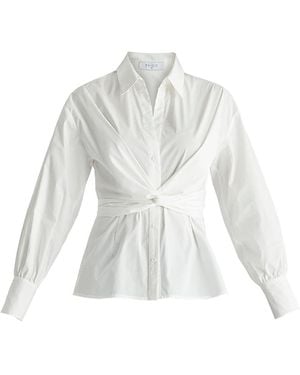 Paisie Wrap Tie Waist Shirt - White