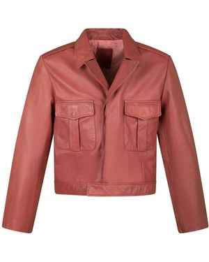 Zasta Studio Enticer Tan Classic Leather Jacket - Red