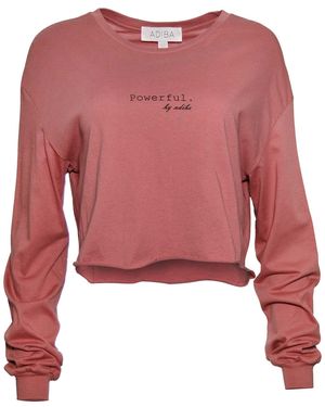ADIBA Powerful Mauve Cropped Tee - Red