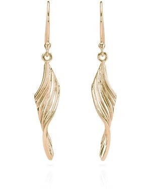 Augustine Jewels Curved Shell Drop Earrings - Metallic
