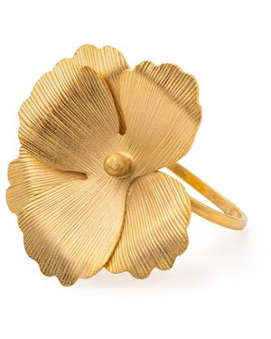 Meraki by Rashmi Bajaj Buttercup Plated Chunky Ring - Metallic