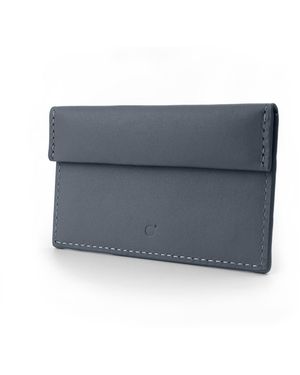 godi. Handmade Compact Leather Coin And Card Holder - Blue