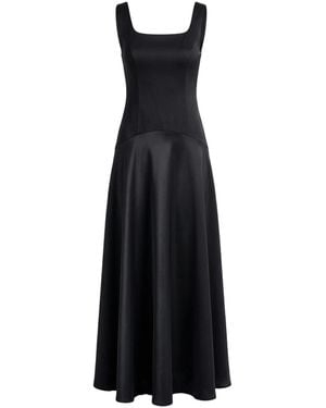 Ashita Fernandes Sleeveless Square Neck Maxi Dress – - Black