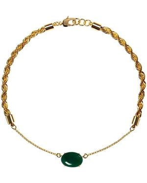 Crystalline Jewellery Choker With Agate - Metallic