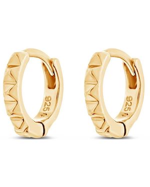 SALLY SKOUFIS Honeycomb Huggie Earrings - Metallic