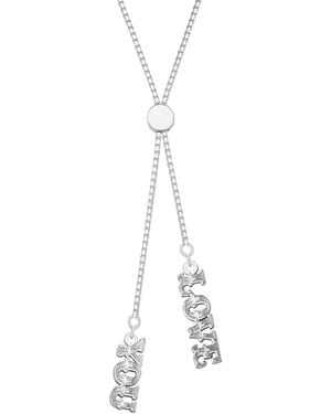 CarterGore Love You Sterling Slider Necklace - Metallic