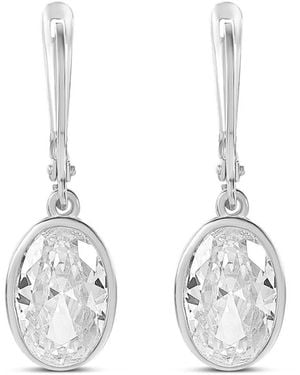 SHYMI Victorian Style Fancy Shape Drop Earrings - White