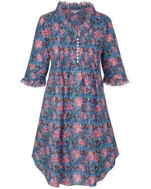 At Last Annabel Cotton Tunic - Blue