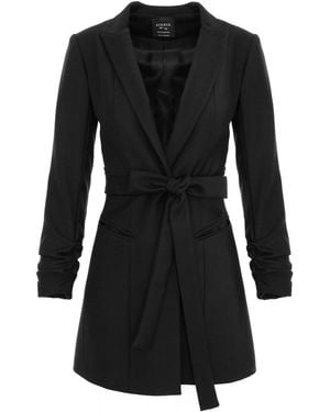 AVENUE No.29 Single Breasted Wool Blazer With - Black