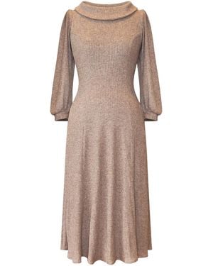Alie Street London Neutrals Meredith Turtle Neck Dress - Natural