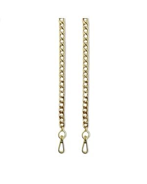 Apatchy London Slim Flat Shoulder Chain Strap - Metallic