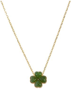 seree Jardin Jade Pendant Necklace - Metallic