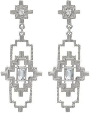 Zoe & Morgan Munay Earrings Aquamarine - Metallic