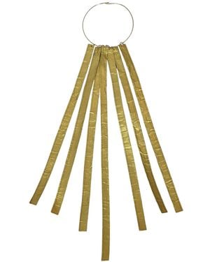 Romer Millinery Metallic Silk Bar Choker