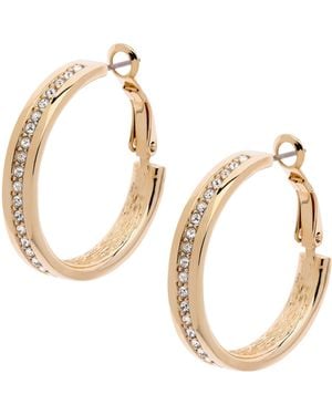 Emma Holland Jewellery Crystal Large Hoop Earrings - Metallic