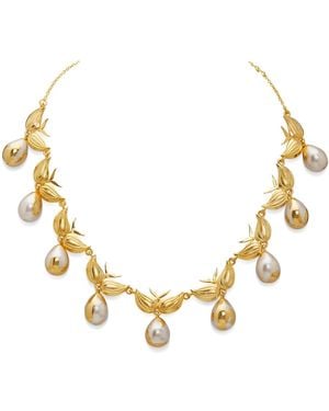 Dhwani Bansal Zooni Necklace With Baroque Pearls - Metallic