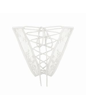 MONIQUE MORIN LINGERIE Moonstruck Bikini Crystal - White