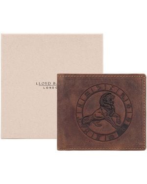 Lloyd Baker Zodiac-Leo Distressed Leather Wallet - Brown