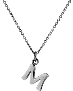 Posh Totty Designs Mens Silver Initial Necklace - Metallic