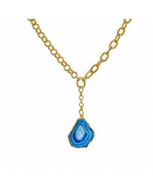 Magpie Rose Aqua Rock Drops Necklace - Blue