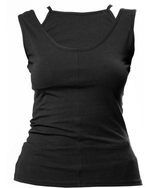 Metamorph Cutout Tank Top - Black