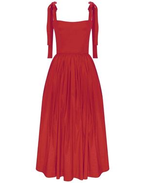 NAZLI CEREN Sibby Midi Dress - Red