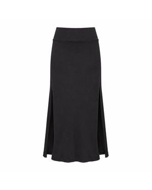 Yogi8Apparel The Warrior High Waisted Split Skirt - Black