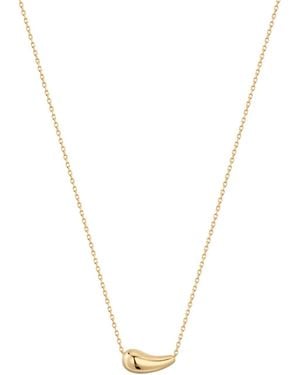 Vanhi Mabel Sculptural Droplet Pendant Necklace - Metallic