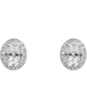 Arte Madrid Gemma Oval Earrings - Metallic