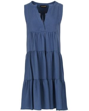 Conquista Sleeveless A Line Dress - Blue