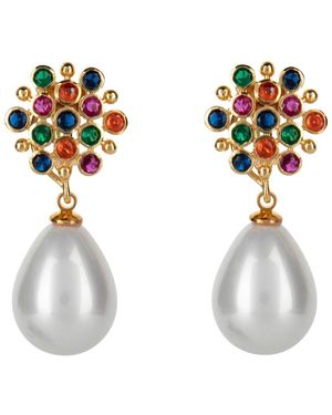 Bounkit Maxine Earrings Post Butterfly - Metallic
