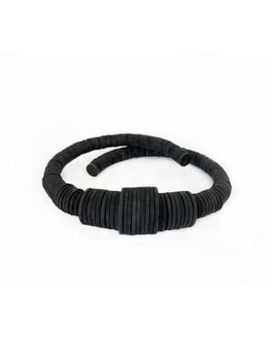 WAIWAI Gradient Leather Choker - Black