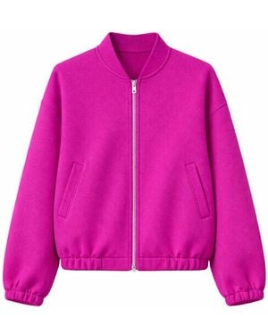 Guards London Lora Wool Cashmere Bomber Jacket - Purple