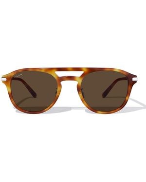 Cossimo Belize Coast Burnt Acetate Sunglasses - Brown