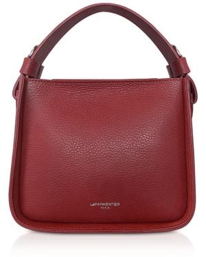 Le Parmentier Duplo Small Hammered Leather Top Handle Bag
