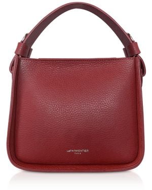 Le Parmentier Duplo Small Hammered Leather Top Handle Bag