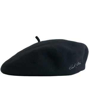 Lost Pattern Bon Chic Wool Beret - Black