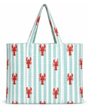 Conscious Yoga Collective The Striped Lobster Tote - Red