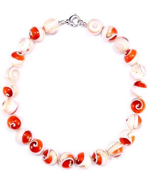 Mineralgems•Studio Tide Shell Necklace - Red