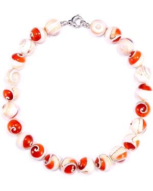 Mineralgems•Studio Tide Shell Necklace - Red