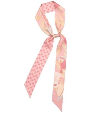 Lost Pattern El Amor Silk Twilly Neck Bow - Pink