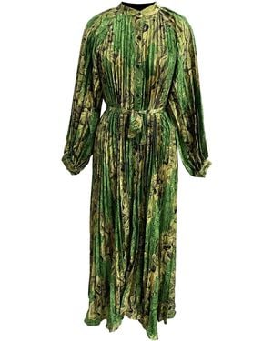 Zasta Studio Summer Print Edition Cotton Dress Eleven - Green