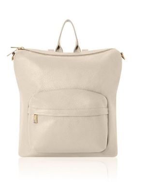 Betsy & Floss Neutrals Tivoli Leather Backpack Or Shoulder Bag - Natural