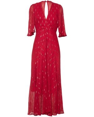 Rose & Nancy Talia Sparkle Maxi Dress - Red