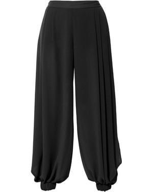 AGGI by HALEWSKI Denise Sheer Wide-Leg Pants With Shorts Set - Black