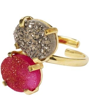 YAA YAA LONDON Colourpop Lux Adjustable Ring - Metallic