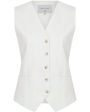 NAZLI CEREN Bea Vestcoat - White