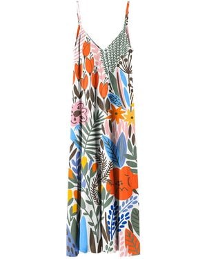 Aloha From Deer Floral Pattern Maxi Dress - White