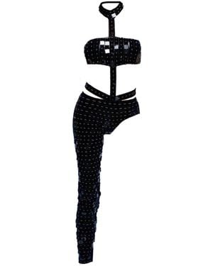 Harmonia Ny Kinesthetic Mirrored Catsuit By Dani Watanabe - Black