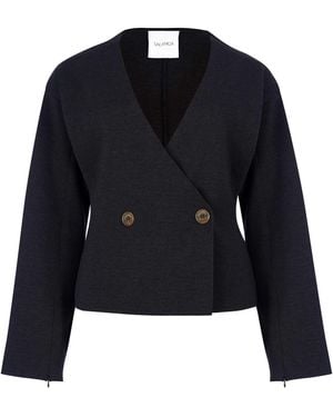 SALANIDA Galante Knitted 100% Merino Blazer - Blue